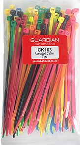 CK103 - Assorted Coloured Cable Ties (140 x 3.6mm)