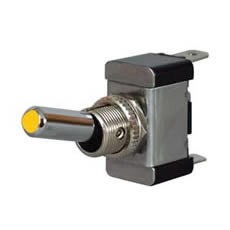 0-603-10 - Toggle Switch, Illuminated with 12/24V LED (Amber)